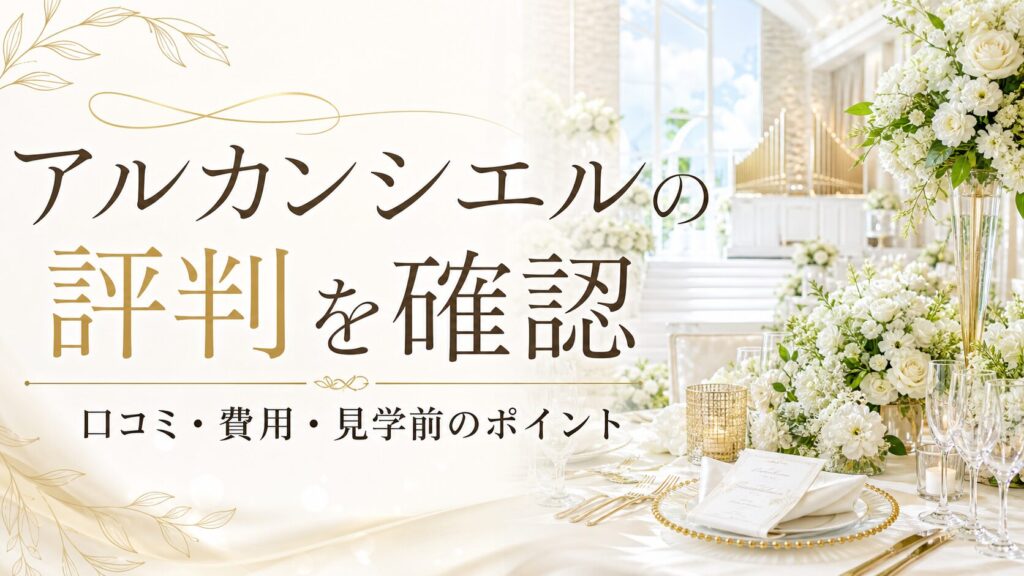 アルカンシエルの評判と式場選びの確認ポイント