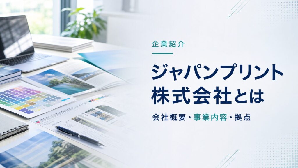 ジャパンプリント株式会社の会社概要と事業内容を紹介するアイキャッチ