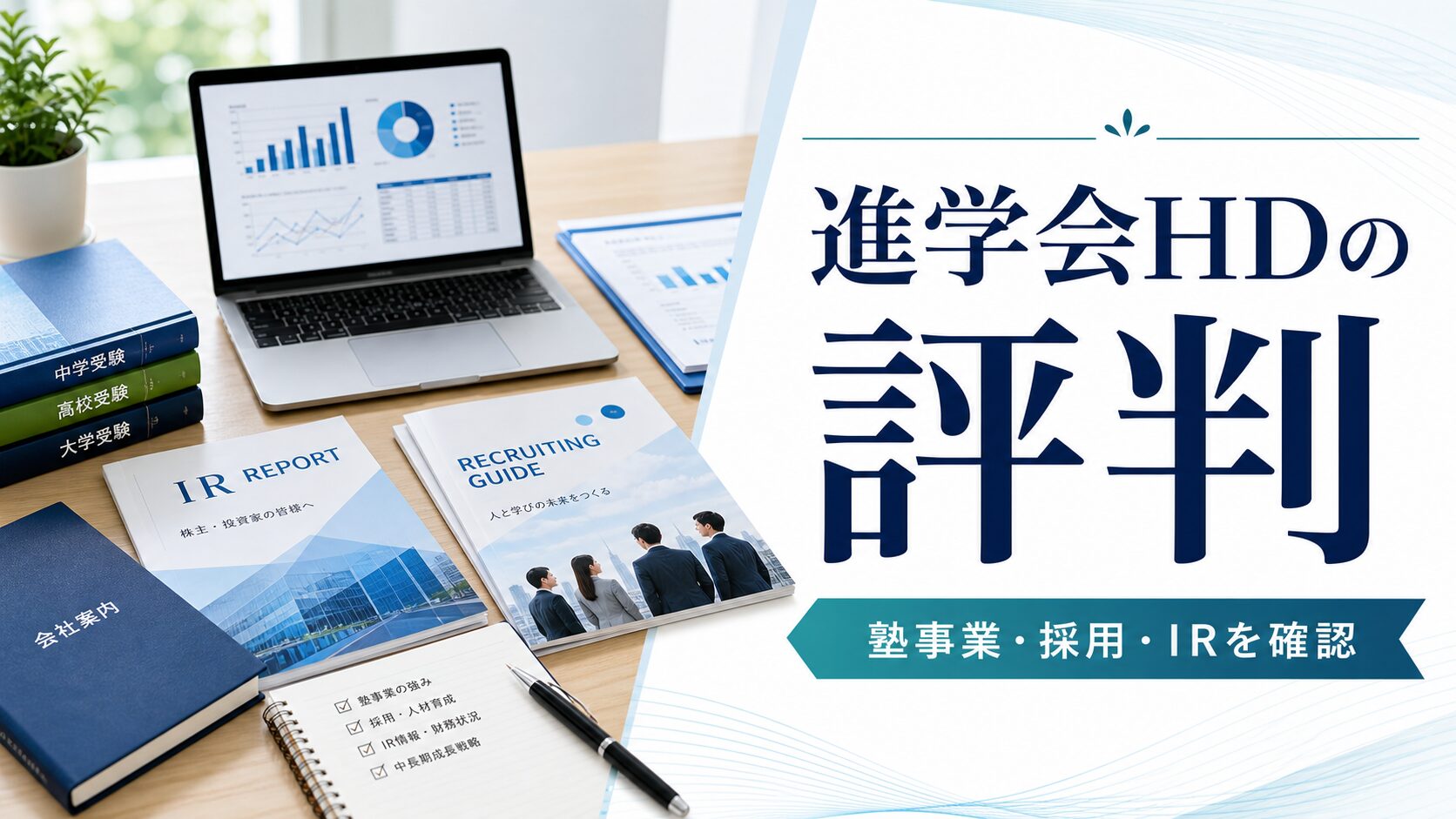 株式会社進学会ホールディングスの評判と塾事業・採用・IRを確認するアイキャッチ
