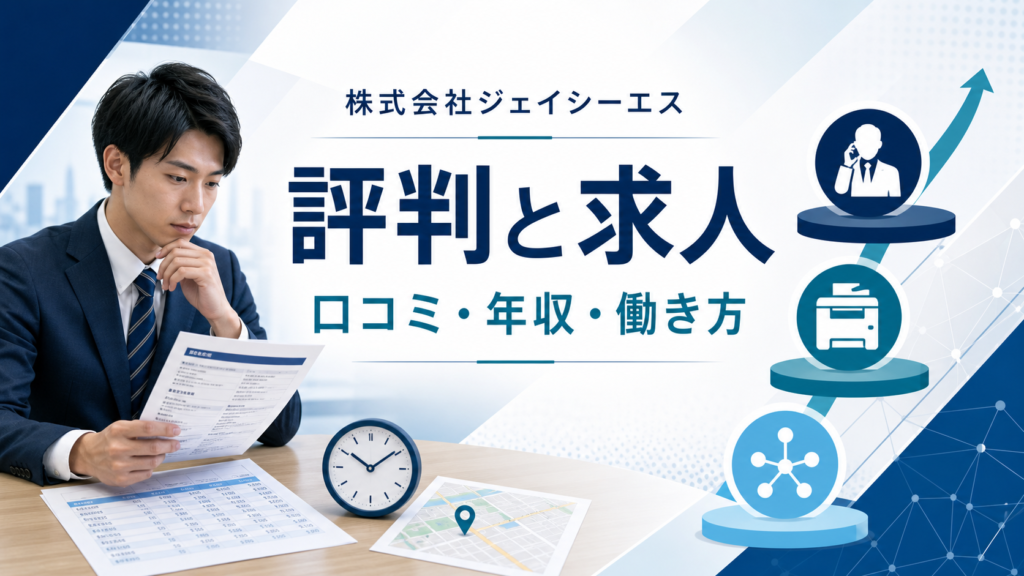 株式会社ジェイシーエスの口コミ・年収・働き方を紹介する記事のアイキャッチ